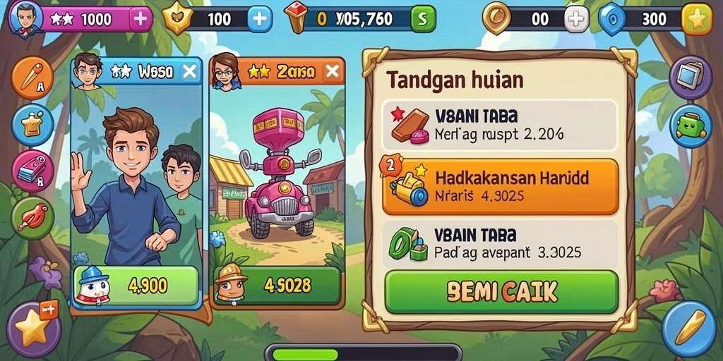 Tampilan awal permainan yang menarik.