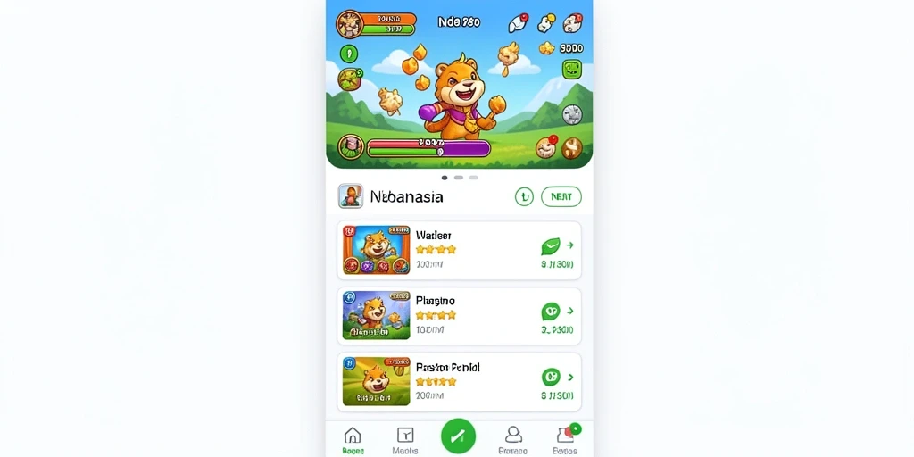 Screenshot memperlihatkan antarmuka permainan yang sederhana.