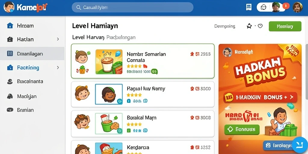 Tampilan utama HUJANTOTO dengan menu yang menarik.