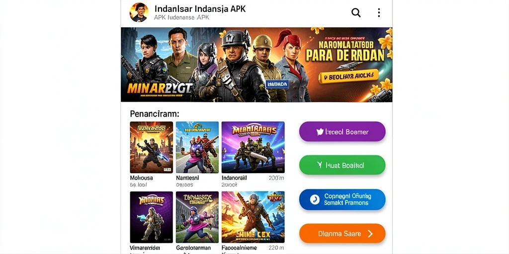 Menampilkan karakter utama dalam aksi pertarungan.