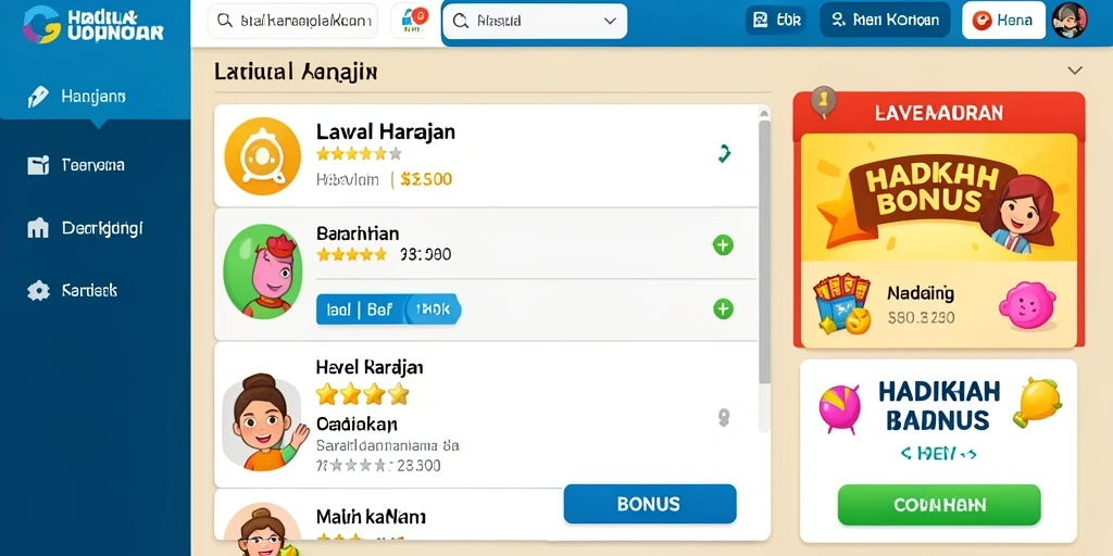 Tampilan antarmuka yang menarik dan user-friendly.